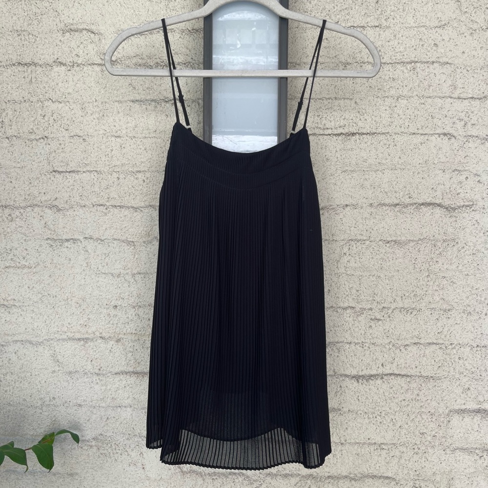 Naked Zebra Black Pleated Top size S